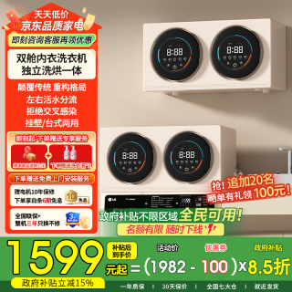 KANGYAN 壁挂式全自动双舱内衣洗衣机家用小型双桶洗烘一体内衣裤专用洗衣机迷你滚筒洗袜子神器懒人洗衣机