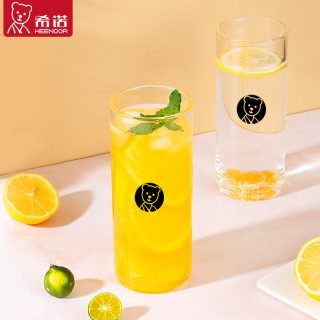 希诺 玻璃杯大容量家用啤酒杯泡茶水杯简约耐高温喝水杯牛奶杯子