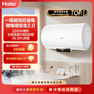 海尔 电热水器 家用速热 防电墙节能 60升储水式