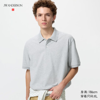 优衣库 合作款/男装女装快干POLO衫/短袖T恤482304 03 灰色 L