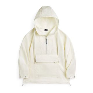 马登 浅春系开心果白夹克半开襟套头运动卫衣提花华夫格春秋长袖女