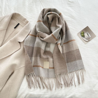 三栖虎 秋冬厚格纹流苏羊毛保暖围
