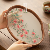 陶羽 中式小型 玻璃干泡盘