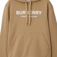 BURBERRY 1h可退 自营Burberry博柏利男士棉混纺刺绣Logo连帽卫衣