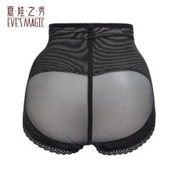 夏娃之秀 女士蕾丝薄款提臀可撕内裤 黑色御姐风