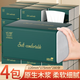 舒可乐 抽纸 5层280抽4包(120*175mm)