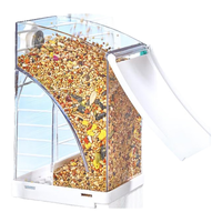 乖卷 防洒防溅 鹦鹉自动喂食器 谷壳分离器 透明下料食盒 谷壳分离 防溅洒丨全透明