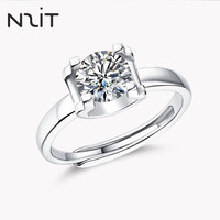 N2it 四爪莫桑钻男戒 一克拉