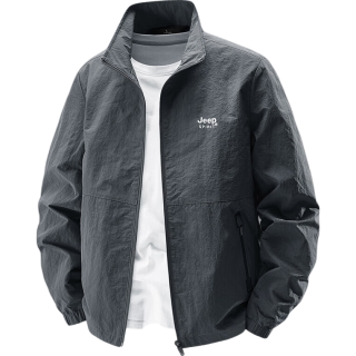 JEEP SPIRIT 宽松大码 男士夹克 深灰 3XL （175-190斤）