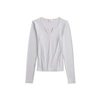 Abercrombie & Fitch 小麋鹿图案内搭打底上衣秋季女装139-5849 浅灰色 XXS (160/76A)