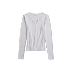 Abercrombie & Fitch 小麋鹿图案内搭打底上衣秋季女装139-5849 浅灰色 XXS (160/76A)
