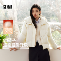 森马 女士羽绒服 90绒子肌理连帽设计感圣诞外套