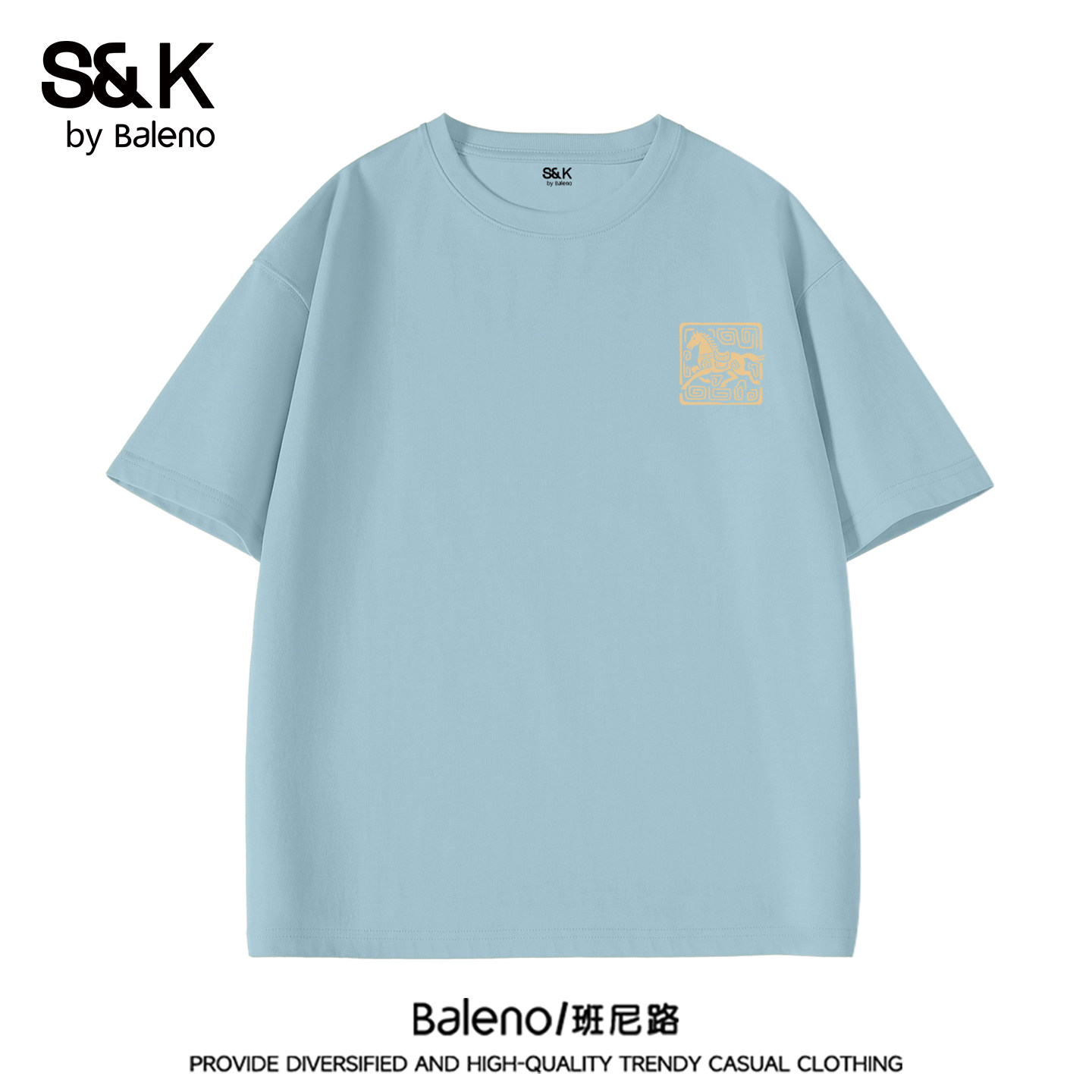 浅蓝#MB马印章纹