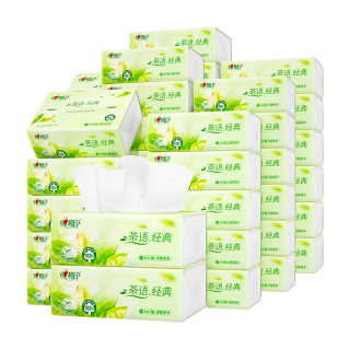 移动端、京东百亿补贴：心相印 抽纸 茶语经典100抽48包S码 面纸巾 大箱销售