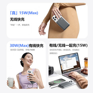  BLACK SHARK/黑鲨 30W快充 磁吸无线充电宝  【磁吸款】黑曜橙|10000mAh 10000mAh