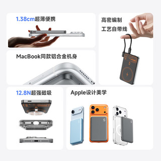  BLACK SHARK/黑鲨 30W快充 磁吸无线充电宝  【磁吸款】黑曜橙|10000mAh 10000mAh