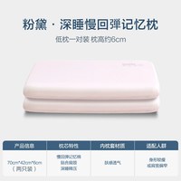 富安娜记忆棉枕头护颈椎助睡眠记忆枕低枕颈椎枕成人枕芯一对