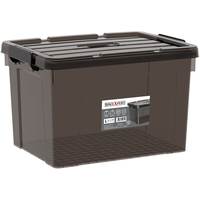 SPACEXPERT/空间专家 特大号 塑料整理箱 提手 【透茶50L】 51*39*33cm