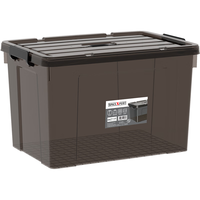  SPACEXPERT/空间专家 特大号 塑料整理箱 提手 【透茶95L】 63.5*43.5*42cm