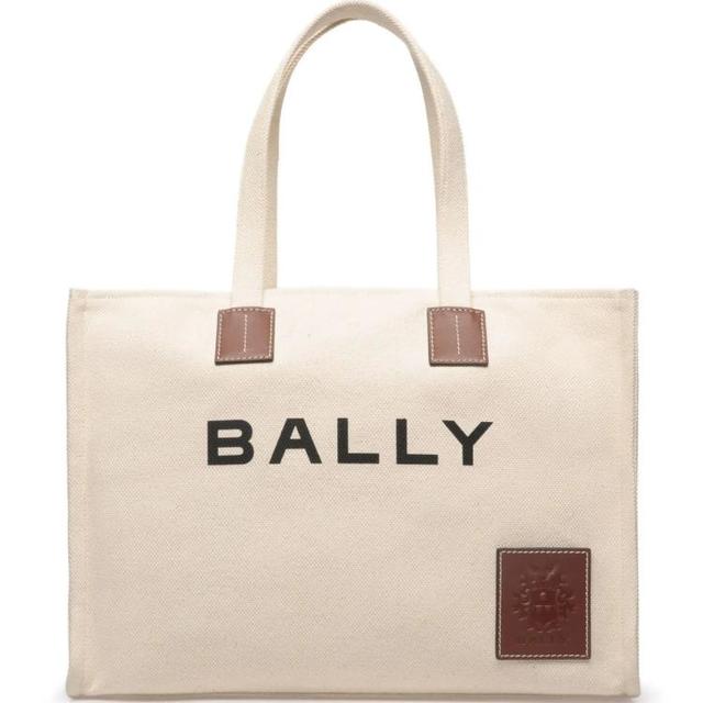 BALLY 【大容量托特包】简约复古品牌logo横款单肩手提包