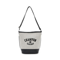 Champion 冠军单肩包校队水桶包男女情侣休闲斜挎包 黑色 均码