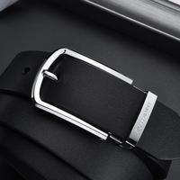 博斯绅威 BOSSSUNWEN 时尚年轻男士皮带真皮头层牛皮商务休闲仿古腰带裤带