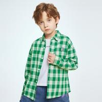 巴布豆 热销中大男童衬衫外套百搭出游春秋