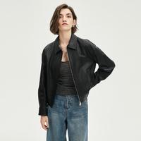 BADGLEY MISCHKA 皮夹克外套女时尚机车短款皮衣外套女秋冬