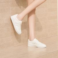 le saunda 2026年春季新款德训鞋女真皮小白鞋休闲运动女鞋