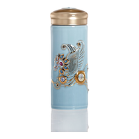  乾唐轩 手工描金 陶瓷杯 浅水蓝+手工描金+手工彩釉（+施华洛世奇®元素）