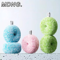 MDNG 免洗剂浴室清洁刷家用洗脸池卫生间洗手盆神器水槽抗菌清洁球水垢 海洋蓝+粉红色清洁球