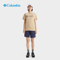 会员专享：Columbia 户外春夏情侣男女圆领透气旅行野营运动短袖T恤JE1586 277