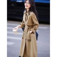 苏醒的乐园 高级感休闲中款韩版宽松气质过膝英伦风外套