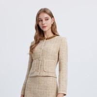  SCOFIELD 设计感轻奢气质 女士短外套 金色 M 165