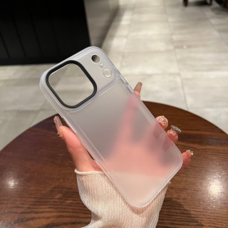  韵宁 磨砂防指纹 iPhone14ProMax手机壳 磨砂白 【磨砂防指纹，软边硬背板】