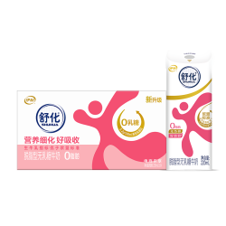舒化 脱脂型无乳糖牛奶 220ml*24盒