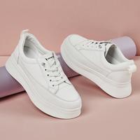 康奈 百搭小白鞋厚底增高显瘦免系带板鞋女休闲鞋女鞋