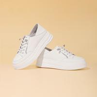 森达 春夏厚底增高小白鞋女舒适休闲运动板鞋小个子