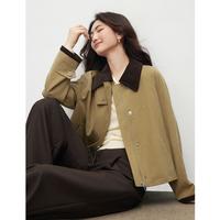 朗文斯汀 2025春季新款百搭显瘦休闲夹克撞色polo领短外套