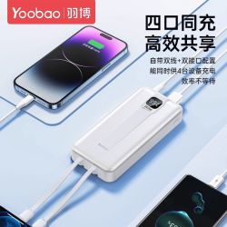 羽博 22.5W超级快充 20000毫安充电宝 双线