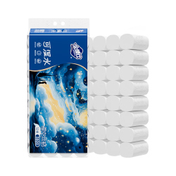 金博仕 星空丝韧 卷纸无芯 可湿水5层3800g/32卷加厚7.6斤卫生纸家用厕纸巾