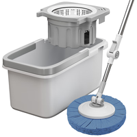 BEKAHOS/百家好世 免手洗 旋转拖把 绒毛拖布 省力杆盘 【40cm大拖布】省力旋转拖把 2头