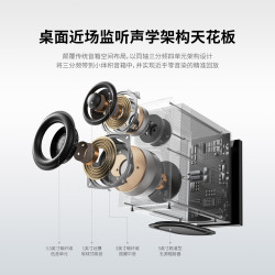 索威 MiniMax3 Monitor 三分频有源同轴监听音箱 极星银 单只