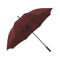  Meebordi/米波迪 半自动 男士雨伞 【珊瑚红】直柄+粗骨抗风