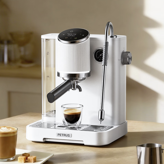 柏翠 问月Pro系列系列 PE3811Pro 半自动咖啡机 白色