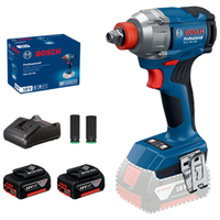博世(BOSCH)锂电冲击扳手18V无刷285牛米电动起子机GDX18V-285双电附套筒套装