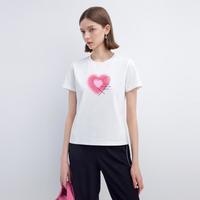 迪赛尼斯 夏通勤风百搭休闲宽松印花圆领短袖T恤女