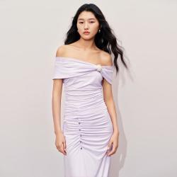 MAXRIENY 精致日常一字肩上衣修身显瘦高级气质感女装