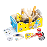 Hape 益智 儿童玩具 木质仿真工具 维修工具箱 拼装工具 创意百变工具盒