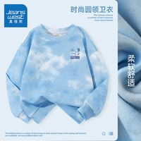  真维斯童装 JEANSWEST JNR 宽松运动服 儿童卫衣 【扎染卫衣】蓝/蓝机器人K 140